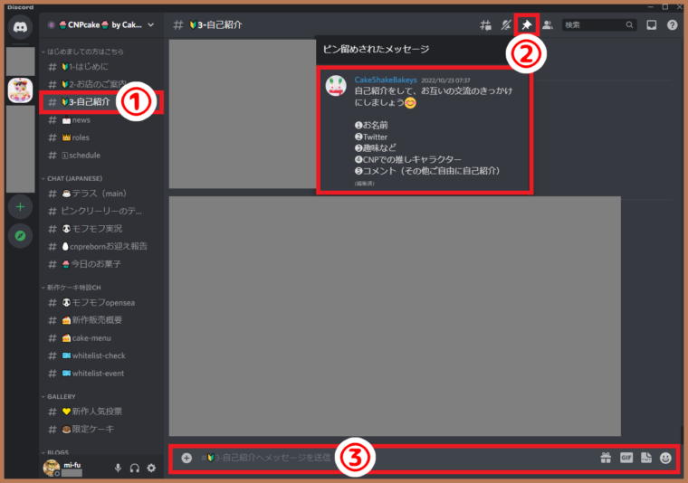 CNPcakeのDiscordで自己紹介